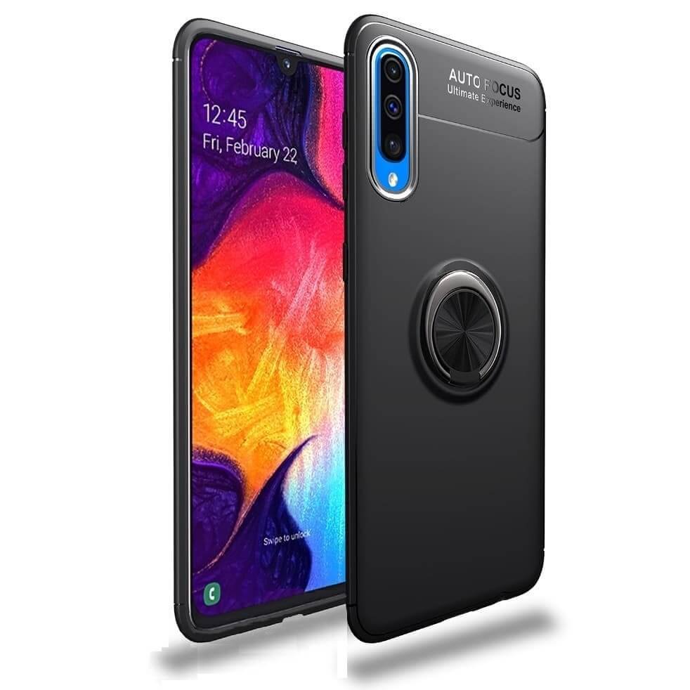 Funda Samsung Galaxy A70 Anillo Soporte Negro