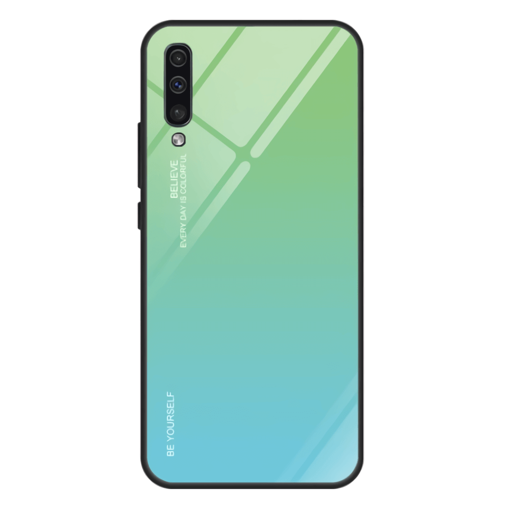 Funda Samsung Galaxy A70 Tpu Trasera Cristal Verde