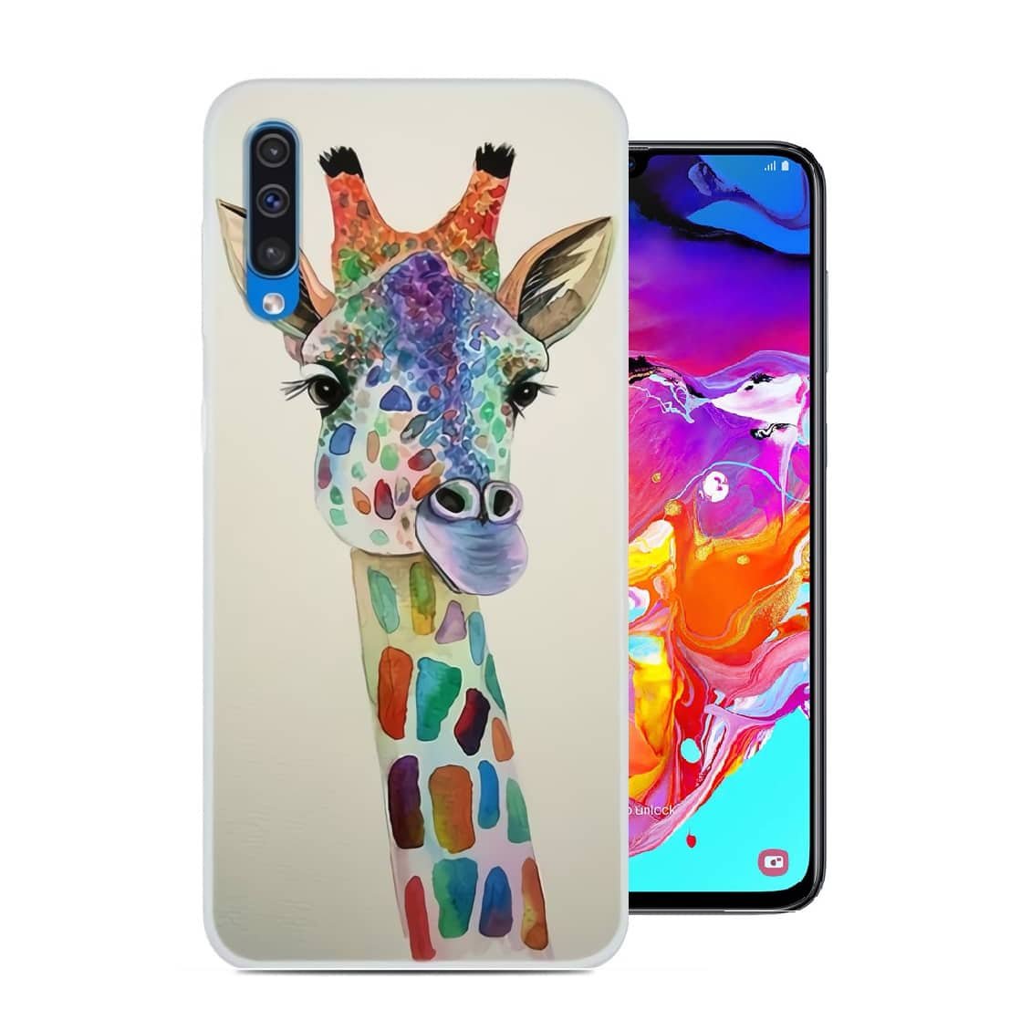 Funda Samsung Galaxy A70 Dibujo Jirafa