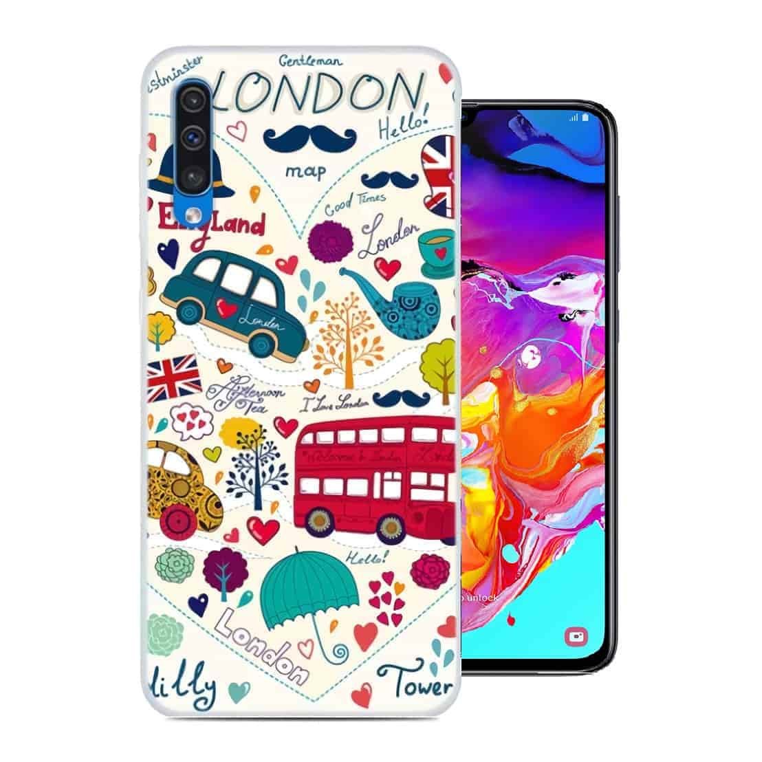 Funda Samsung Galaxy A70 Gel Dibujo London