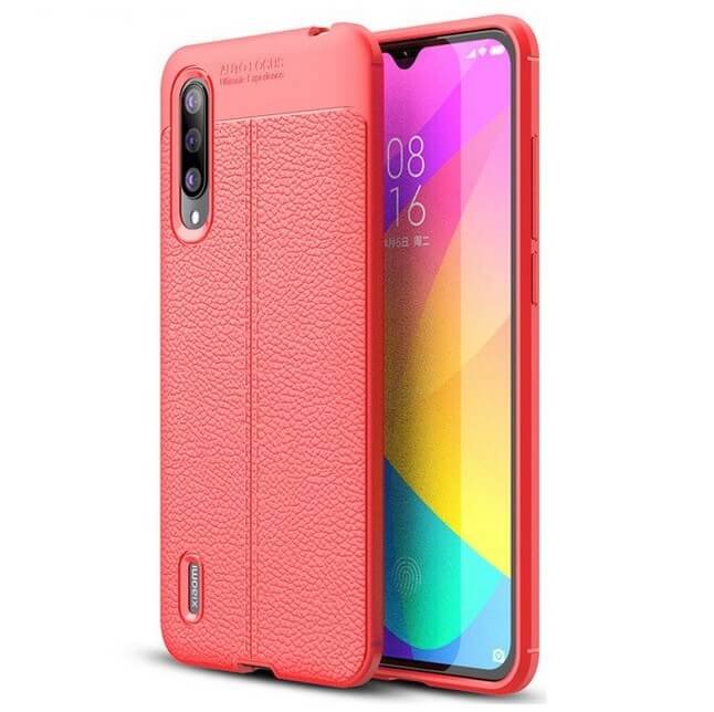 Funda Xiaomi MI A3 Tpu Cuero 3D Roja
