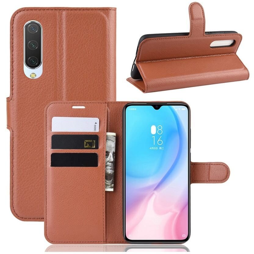 Funda Libro Xiaomi Mi A3 Soporte Marron