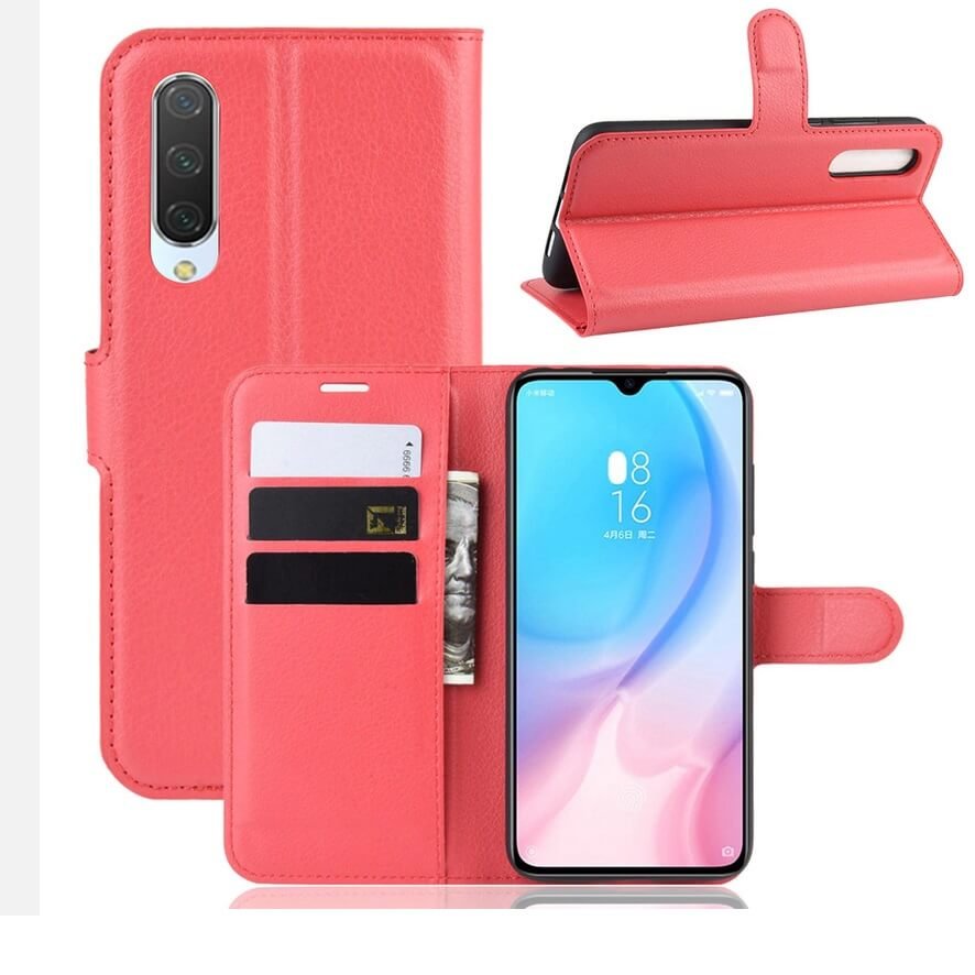Funda Libro Xiaomi Mi A3 Soporte Roja
