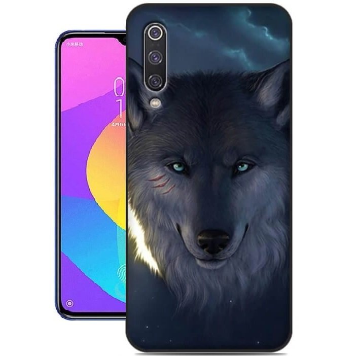 Funda Xiaomi Mi A3 Gel Dibujo Lobo