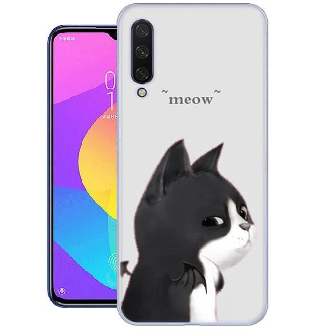 Funda Xiaomi Mi A3 Gel Dibujo Gato