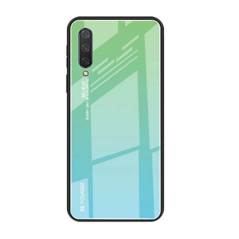 Funda Xiaomi MI 9 Lite Tpu Trasera Cristal verde