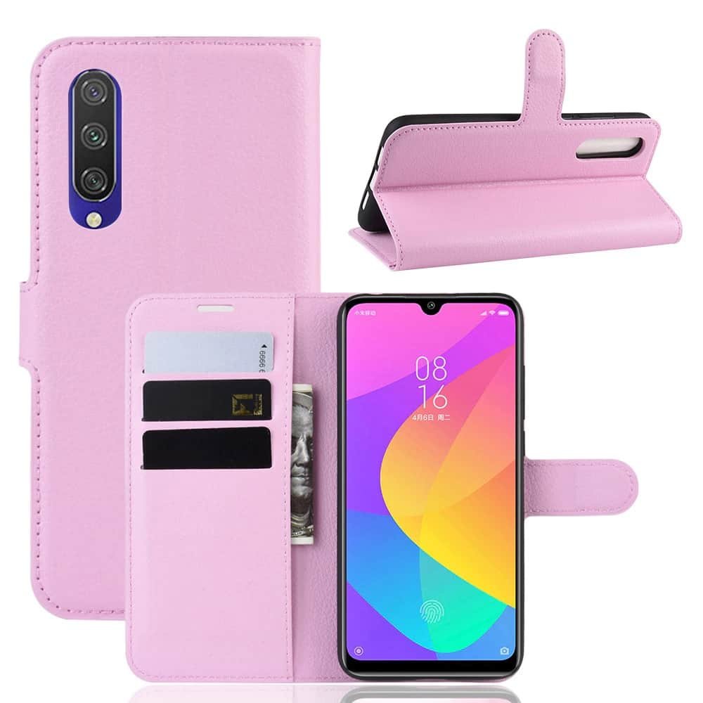 Funda Libro Xiaomi MI 9 Lite cuero Soporte Rosa