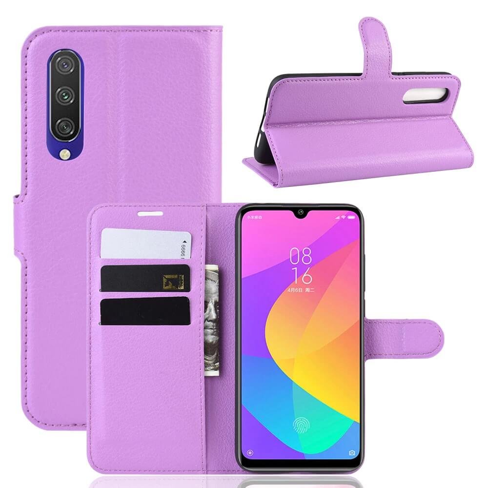 Funda Libro Xiaomi MI 9 Lite cuero Soporte Lila