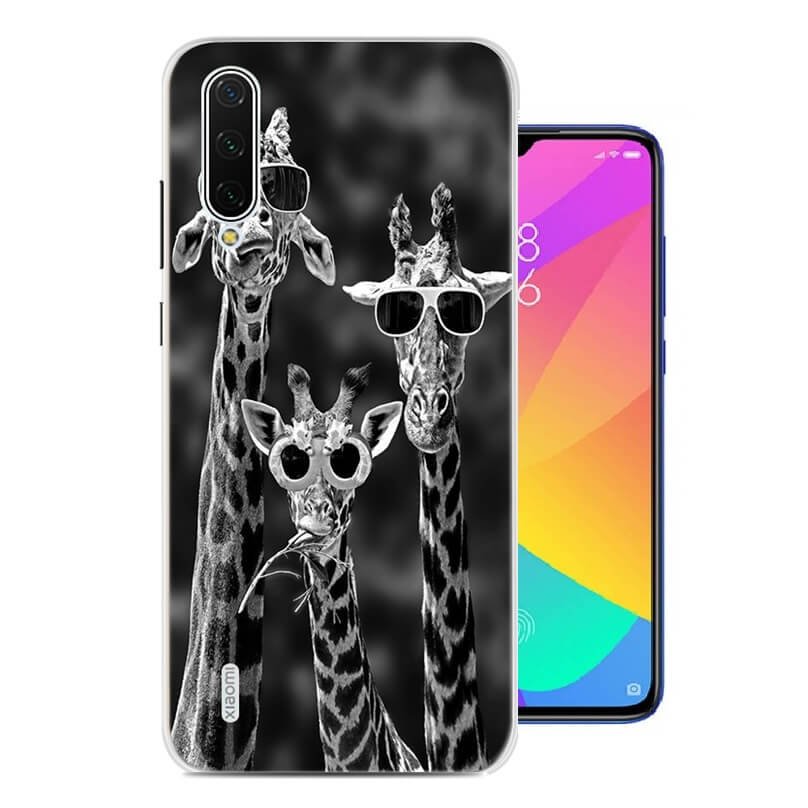 Funda Xiaomi MI 9 Lite Gel Dibujo Jirafas