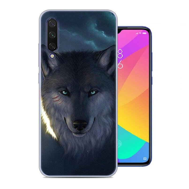 Funda Xiaomi MI 9 Lite Gel Dibujo Lobo