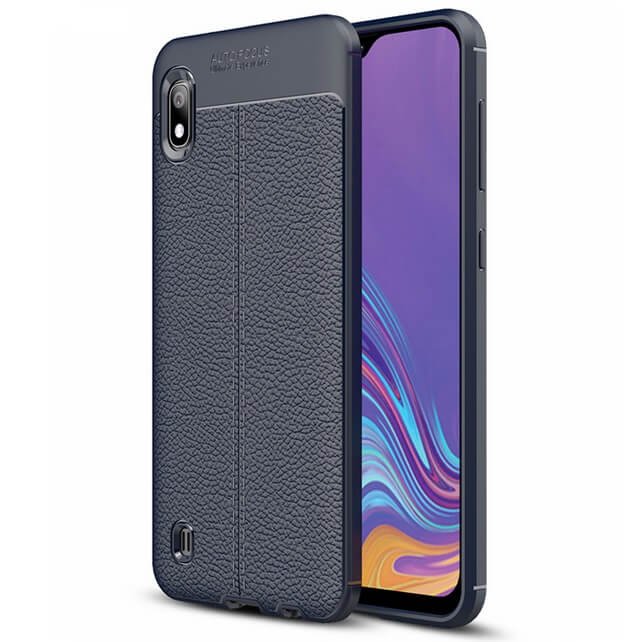 Funda Samsung Galaxy A10 Tpu Cuero 3D Azul