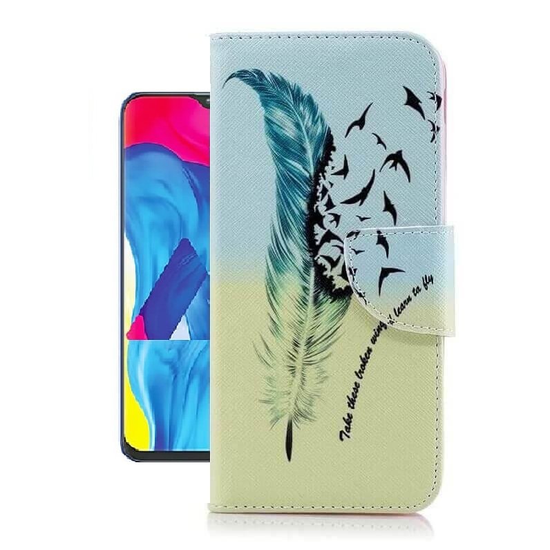Funda Libro Samsung Galaxy A10 Soporte Pajaros.