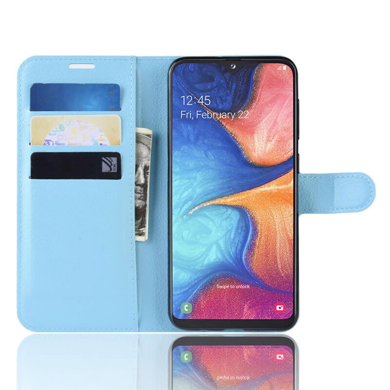 Funda Libro Samsung Galaxy A10 Soporte Azul.