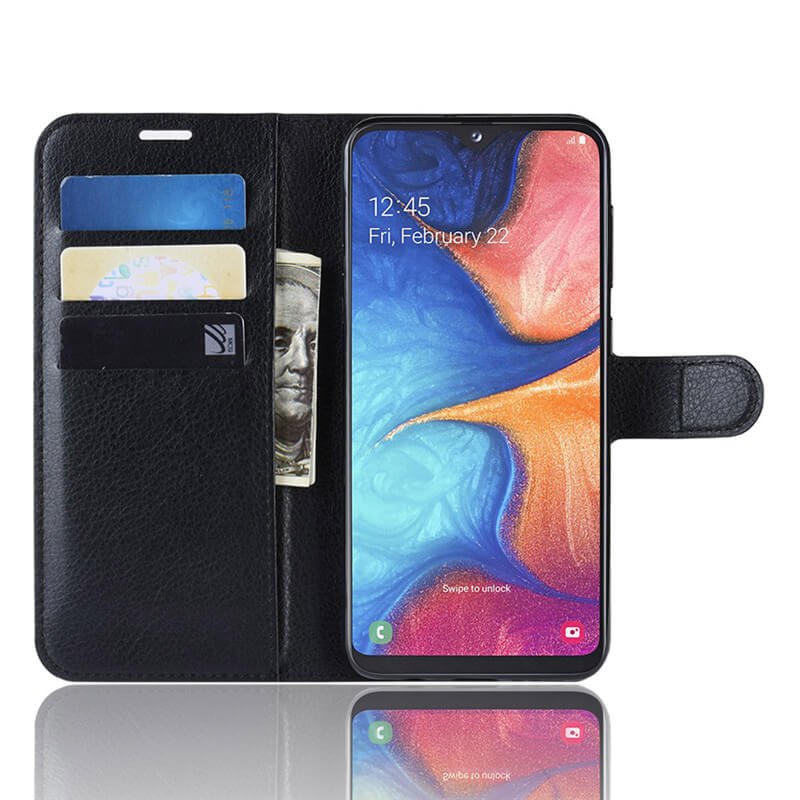 Funda Libro Samsung Galaxy A10 Soporte Negra.