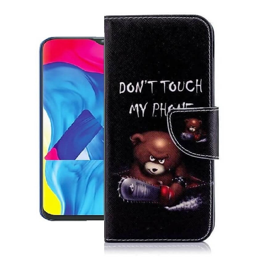 Funda Libro Samsung Galaxy A10 Soporte Oso.