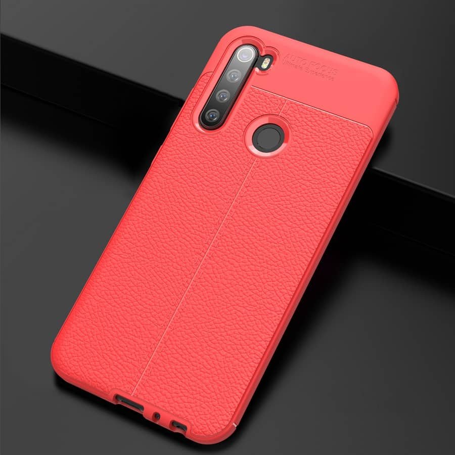 Funda Xiaomi Redmi Note 8 Tpu Cuero 3D Roja