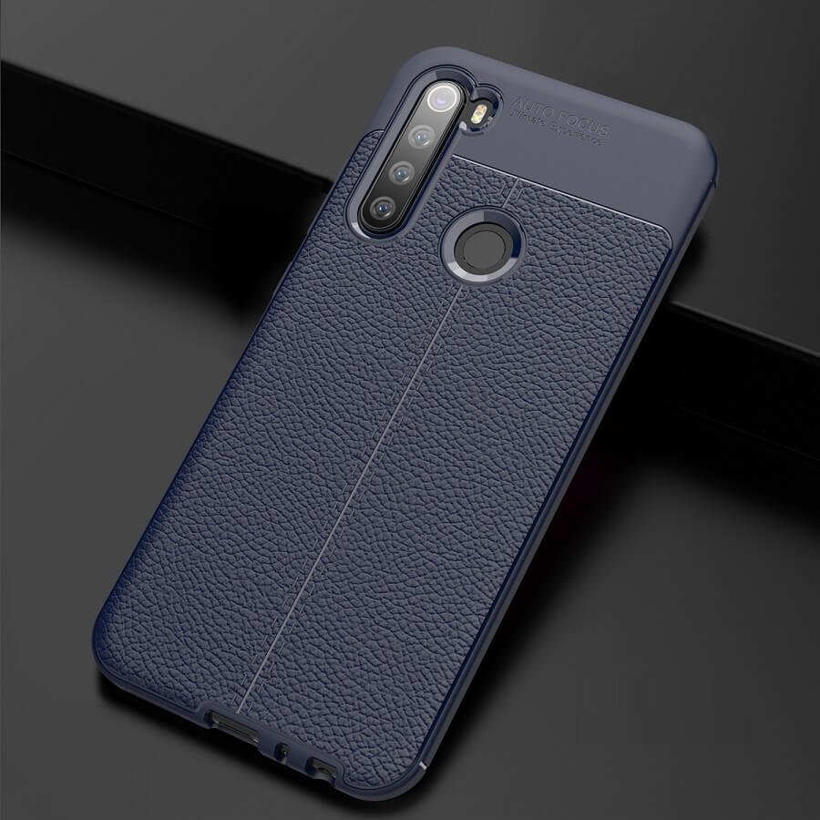 Funda Xiaomi Redmi Note 8 Tpu Cuero 3D Azul