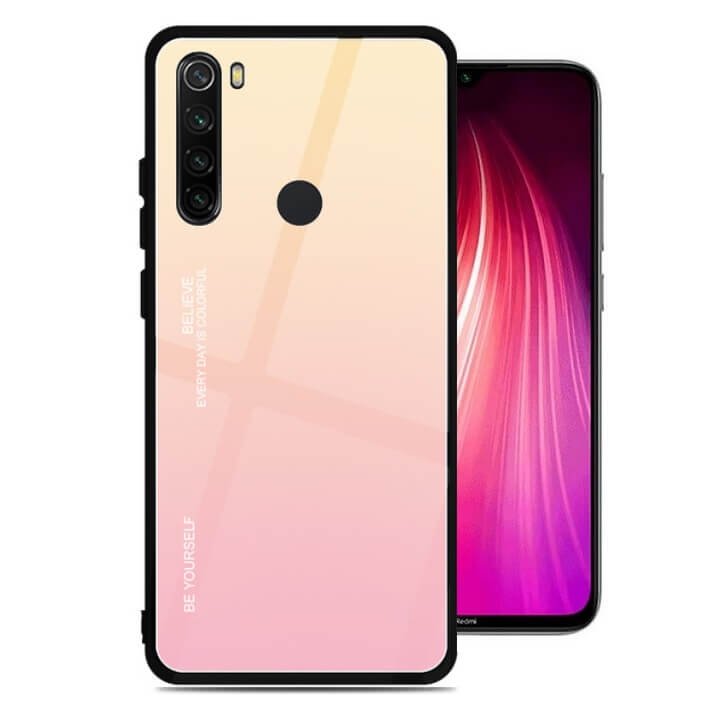 Funda Xiaomi Redmi Note 8 Tpu Trasera Cristal amarilla