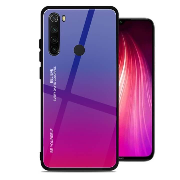 Funda Xiaomi Redmi Note 8 Tpu Trasera Cristal fucsia
