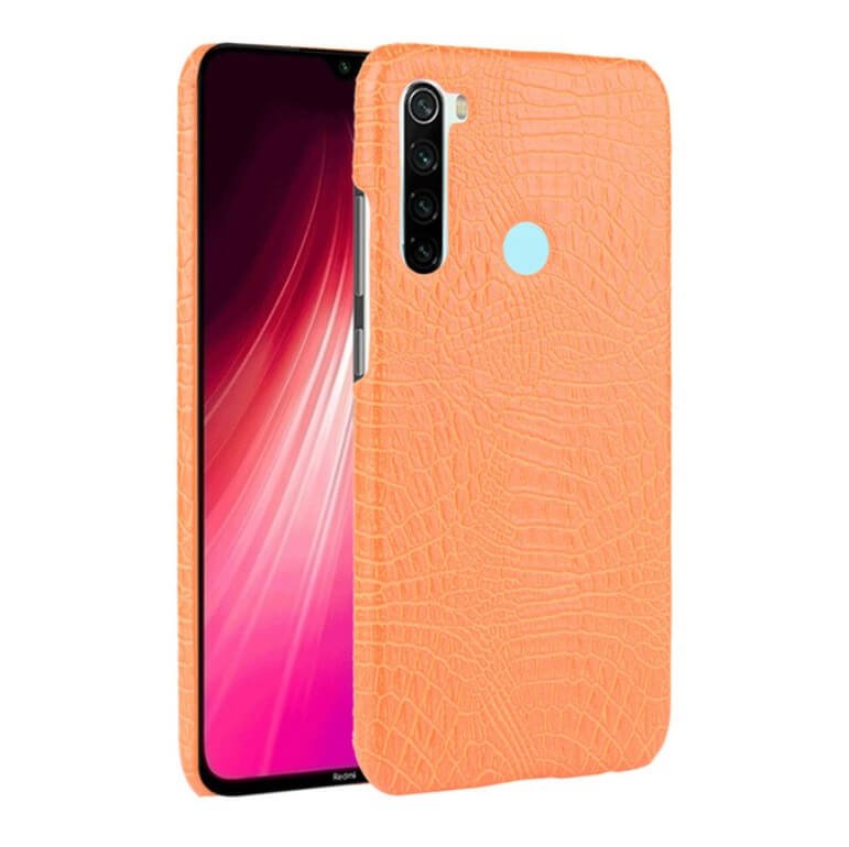 Carcasa Xiaomi Redmi Note 8 Cocodrilo Naranja