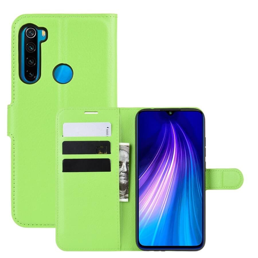 Funda cuero Libro Xiaomi Redmi Note 8 Soporte Video Verde