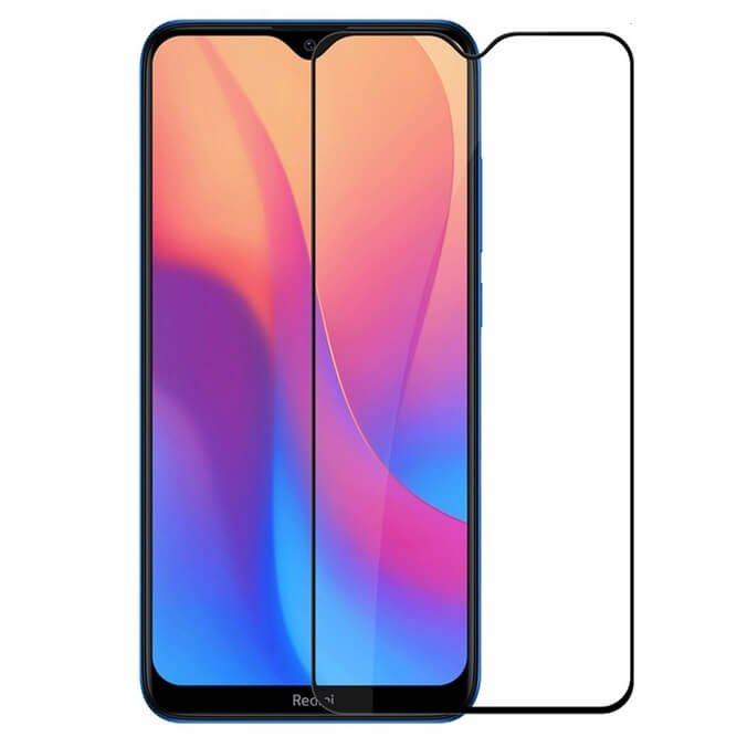 Protector Pantalla Cristal Negro Templado Premium Xiaomi Redmi 8A