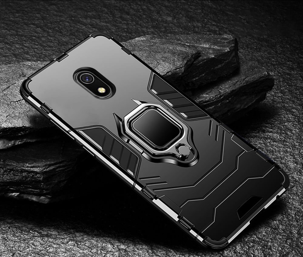 Funda Xiaomi Redmi 8A Anillo Soporte Negra