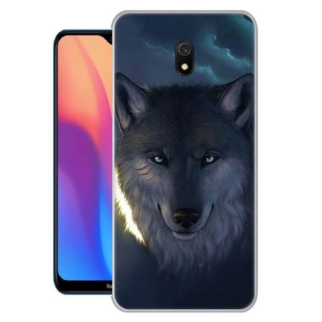 Funda Xiaomi Redmi 8A Gel Dibujo Lobo