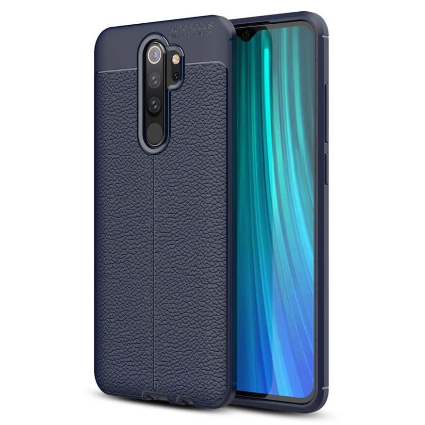 Funda Xiaomi Redmi Note 8 Pro Tpu Cuero 3D Azul