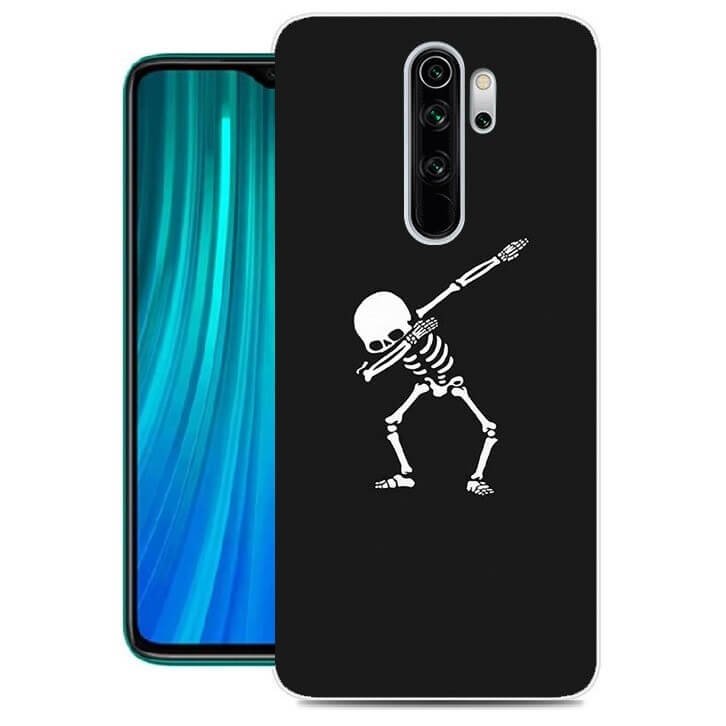 Funda Xiaomi Redmi Note 8 Pro Dibujo Esqueleto silicona