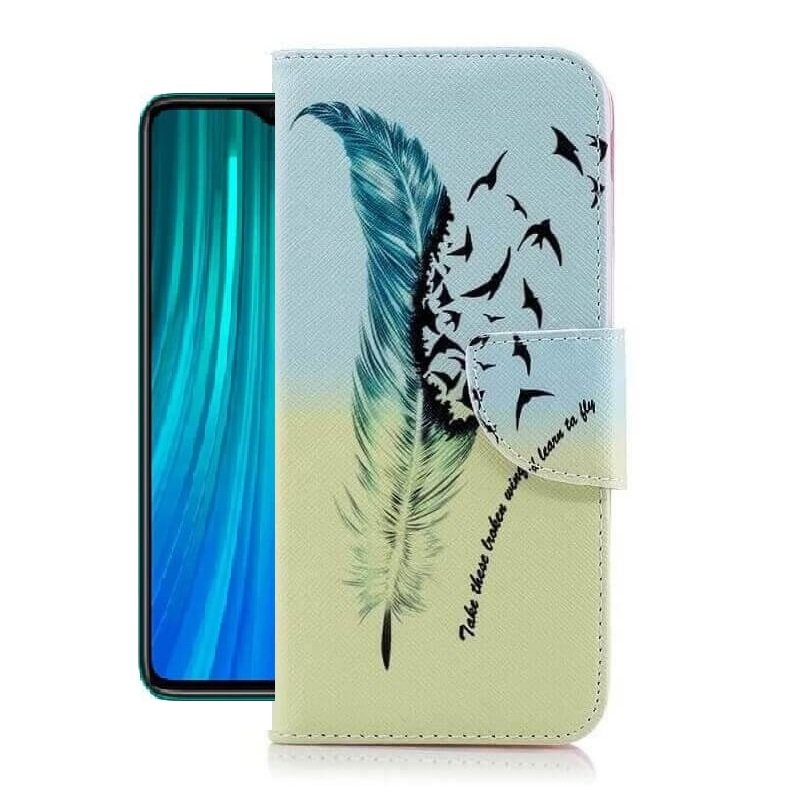 Funda Libro Xiaomi Redmi Note 8 Pro Soporte Pajaros.