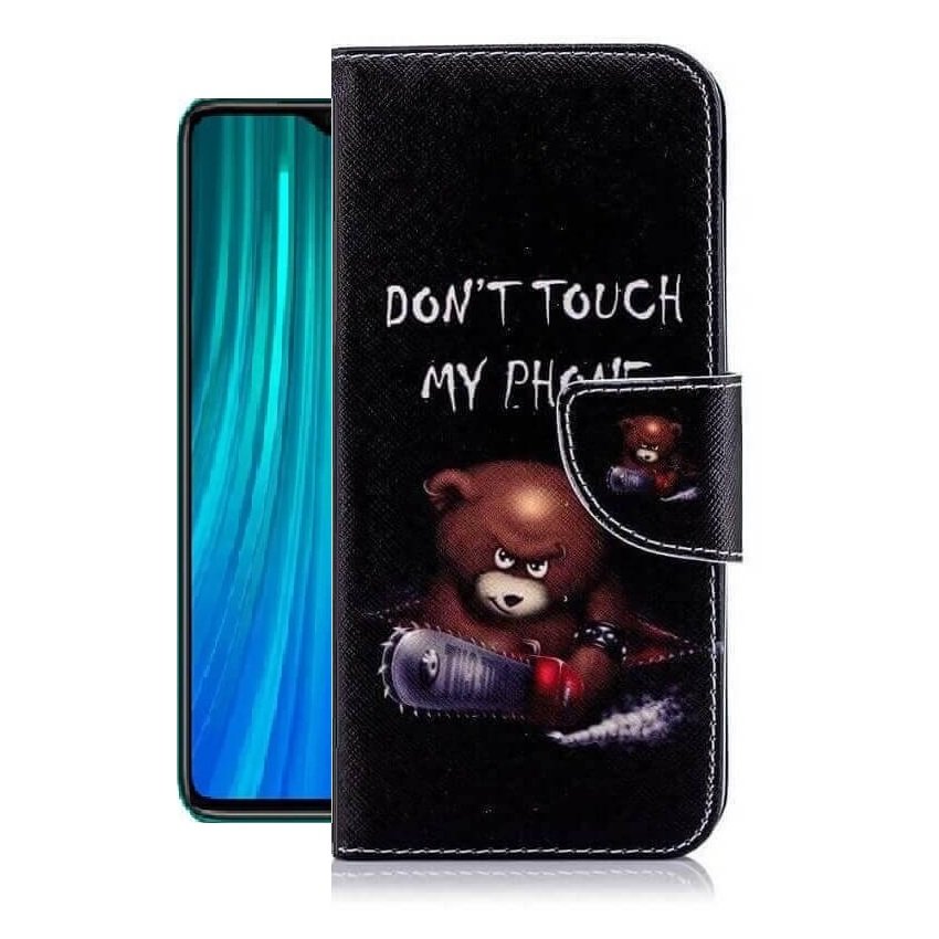 Funda Libro Xiaomi Redmi Note 8 Pro Soporte Oso.