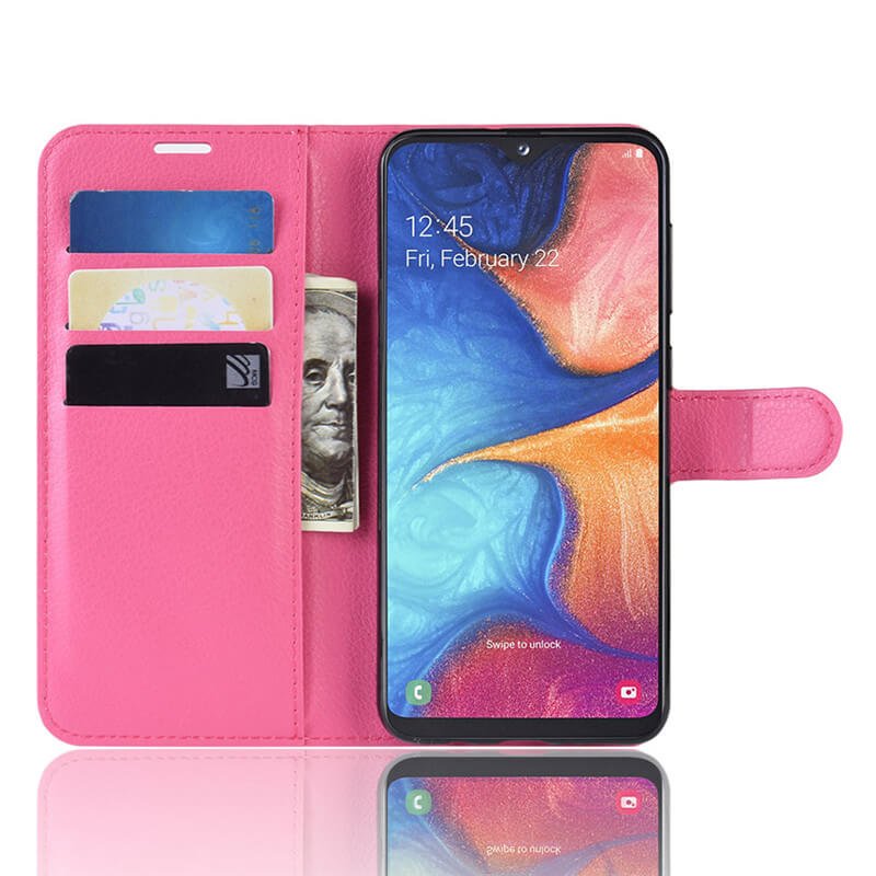 Funda Libro Xiaomi Note 8 Pro Soporte Fucsia.