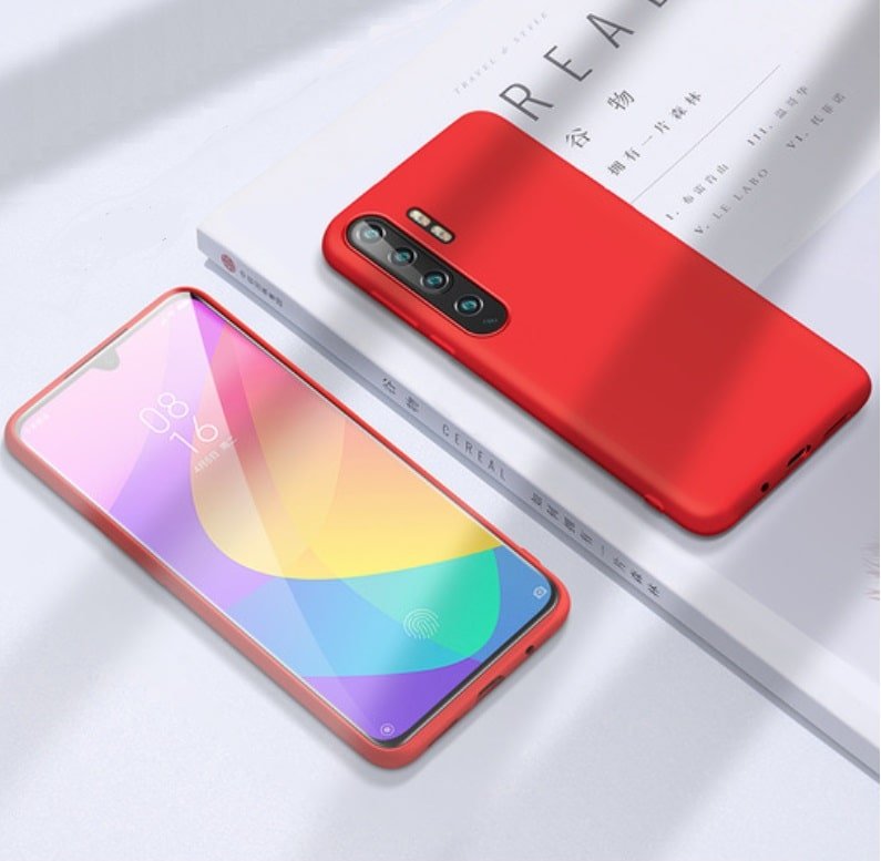 Carcasa Xiaomi Mi Note 10 Suave roja