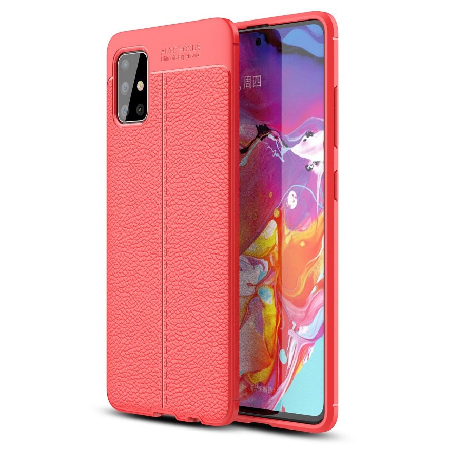 Funda Xiaomi Samsung Galaxy A51 Tpu Cuero 3D Roja