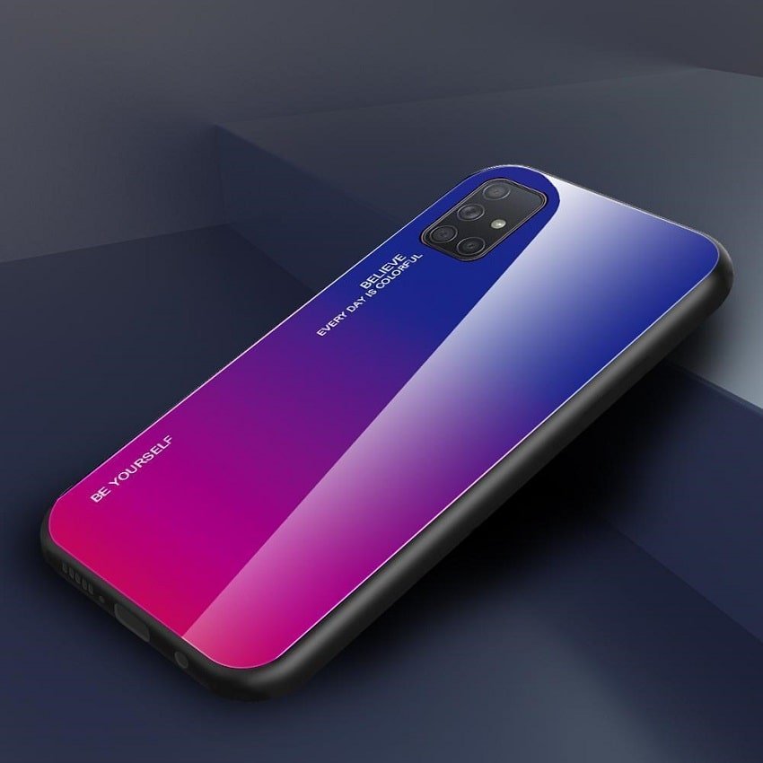 Funda Samsung Galaxy A51 Tpu Trasera Cristal violeta