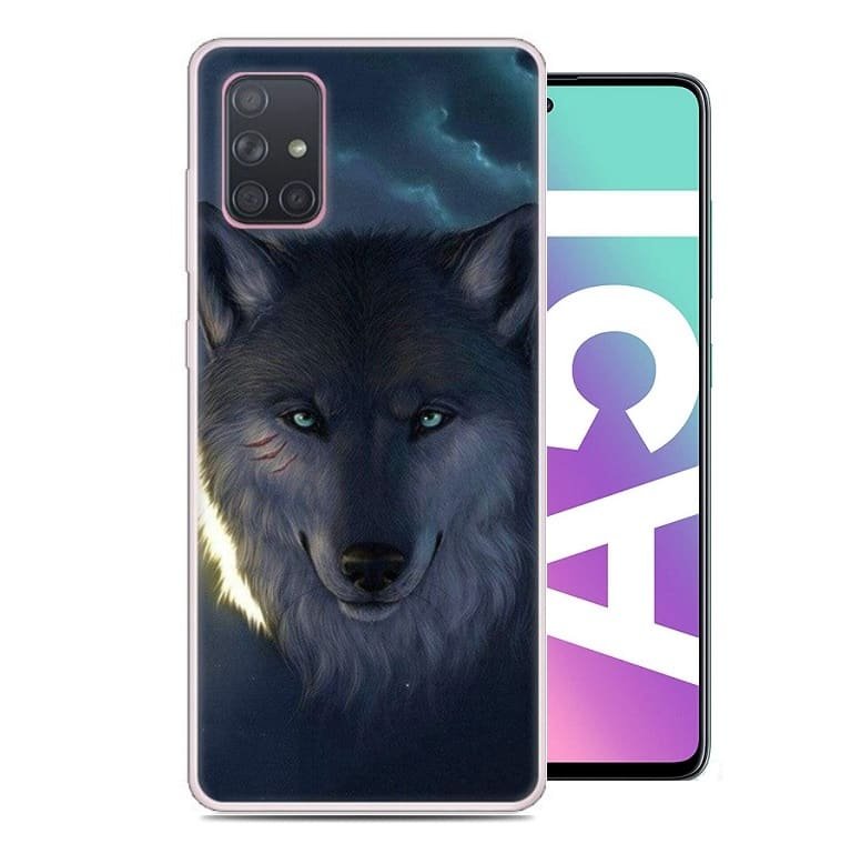 Funda Samsung Galaxy A51 TPU Dibujo Lobo
