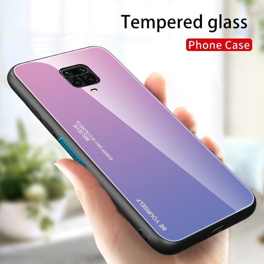 Carcasa Xiaomi Redmi Note 9 Pro Trasera Cristal templado rosa