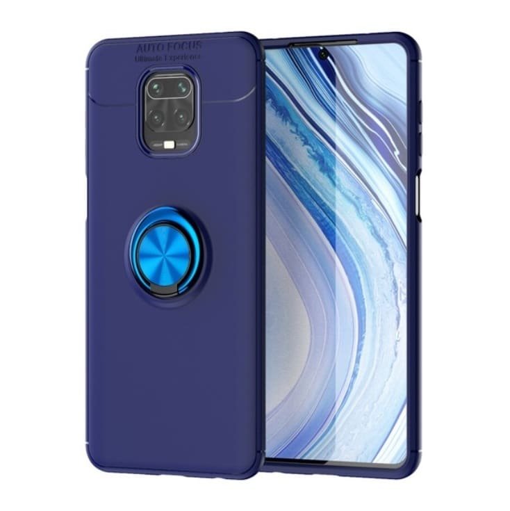 Funda Xiaomi Redmi Note 9 Pro Anillo Magnetico azul