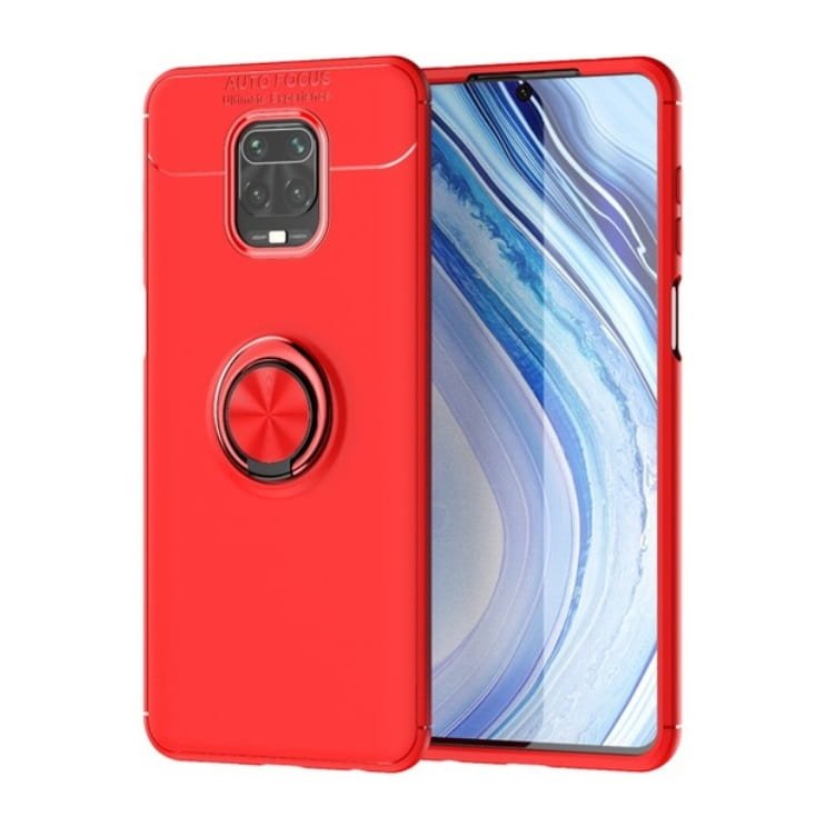 Funda Xiaomi Redmi Note 9 Pro Anillo Magnetico rojo