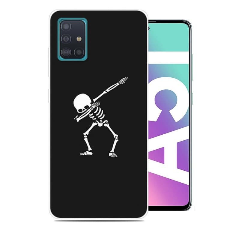 Funda Samsung Galaxy A51 TPU Dibujo Esqueleto