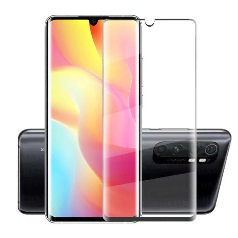 Protector Pantalla Cristal Negro Templado Premium Xiaomi Mi Note 10 Lite