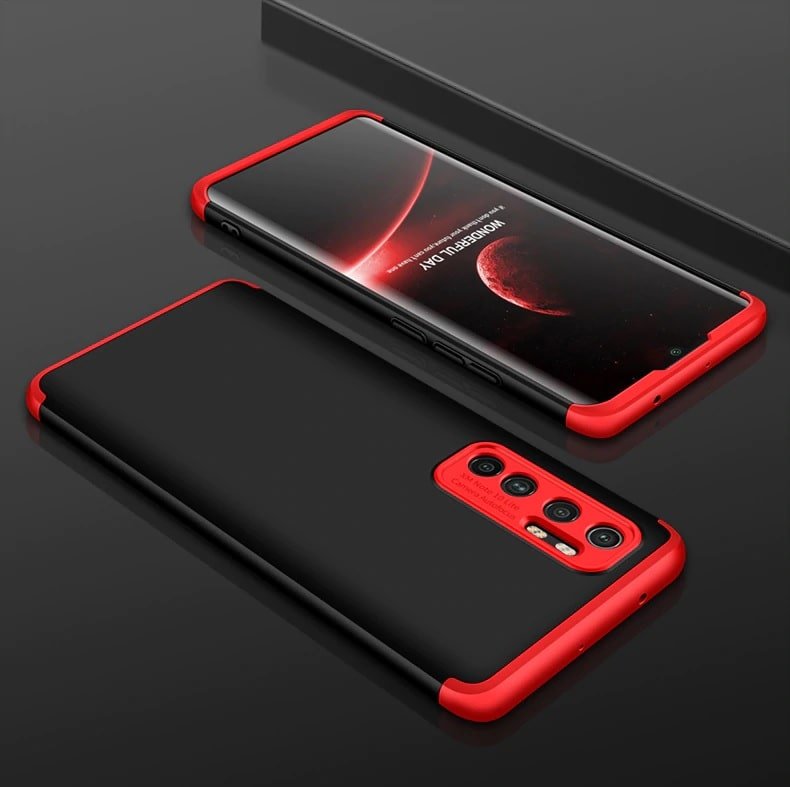 Funda 360 Xiaomi Mi Note 10 Lite Negra y Roja