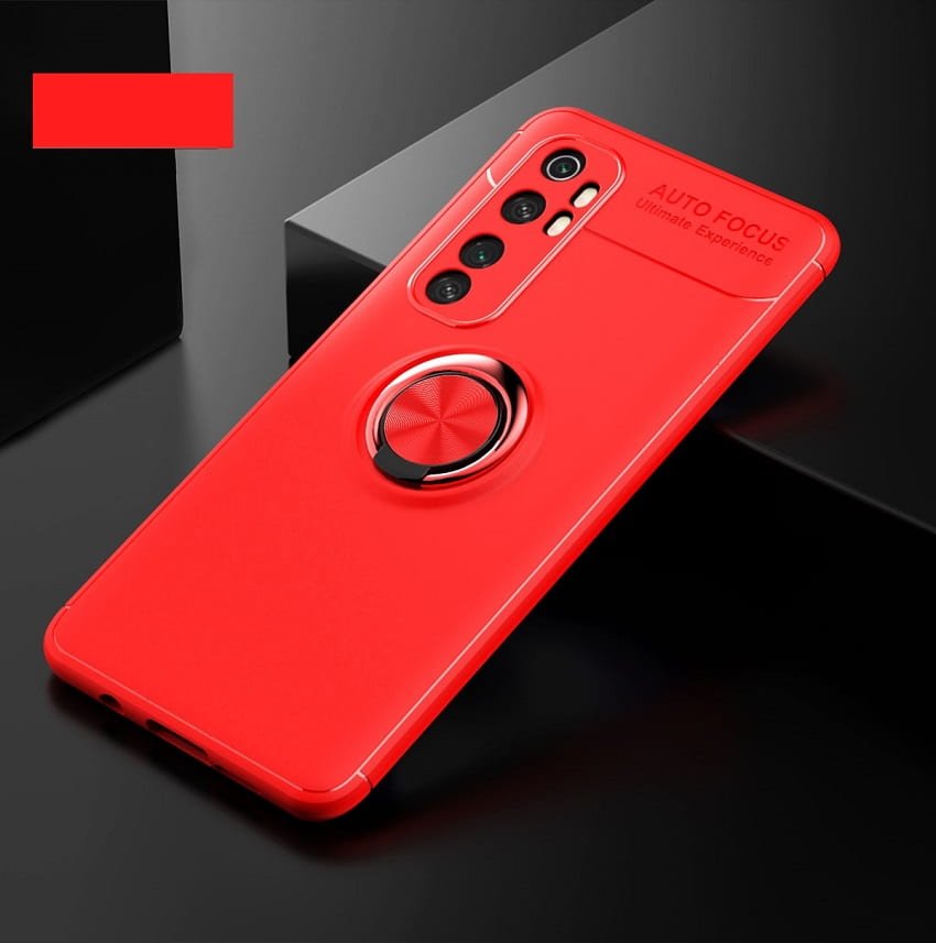 Funda Xiaomi Mi Note 10 Lite Anillo Magnetico rojo