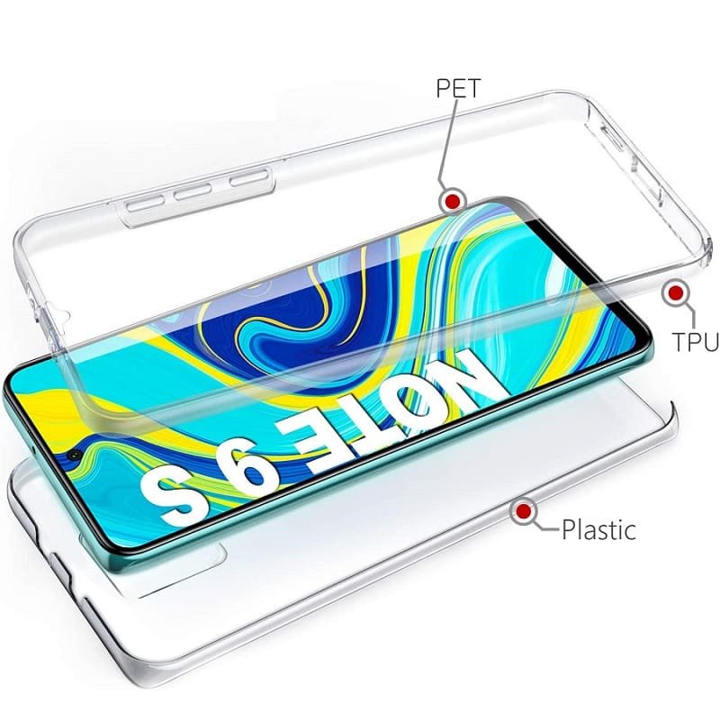 Funda Xiaomi Redmi Note 9 Pro Completa Transparente detalle