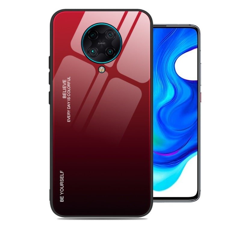 Carcasa Pocophone Poco F2 Pro Trasera Cristal templado roja