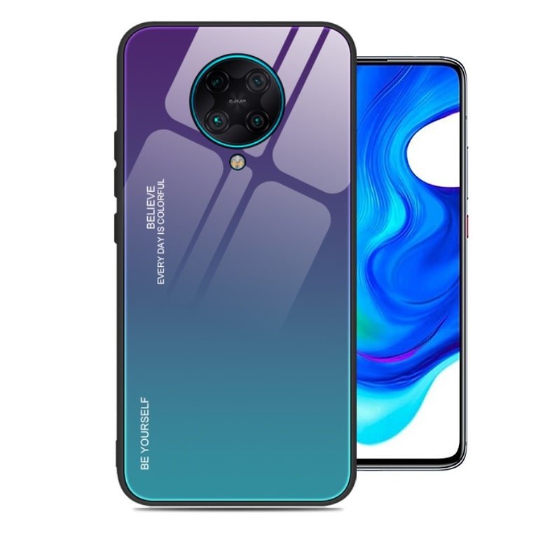 Carcasa Xiaomi Pocophone Poco F2 Pro Trasera Cristal templado violeta