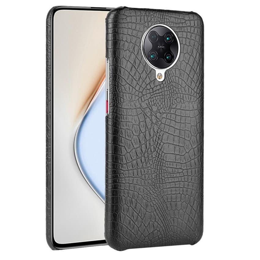 Carcasa Xiaomi Pocophone Poco F2 Pro Cuero Estilo Cocodrilo negra