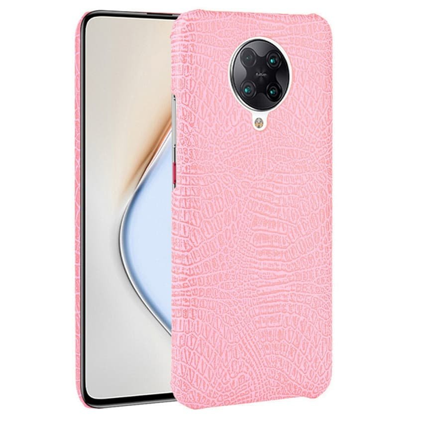 Carcasa Xiaomi Pocophone Poco F2 Pro Cuero Estilo Cocodrilo rosa