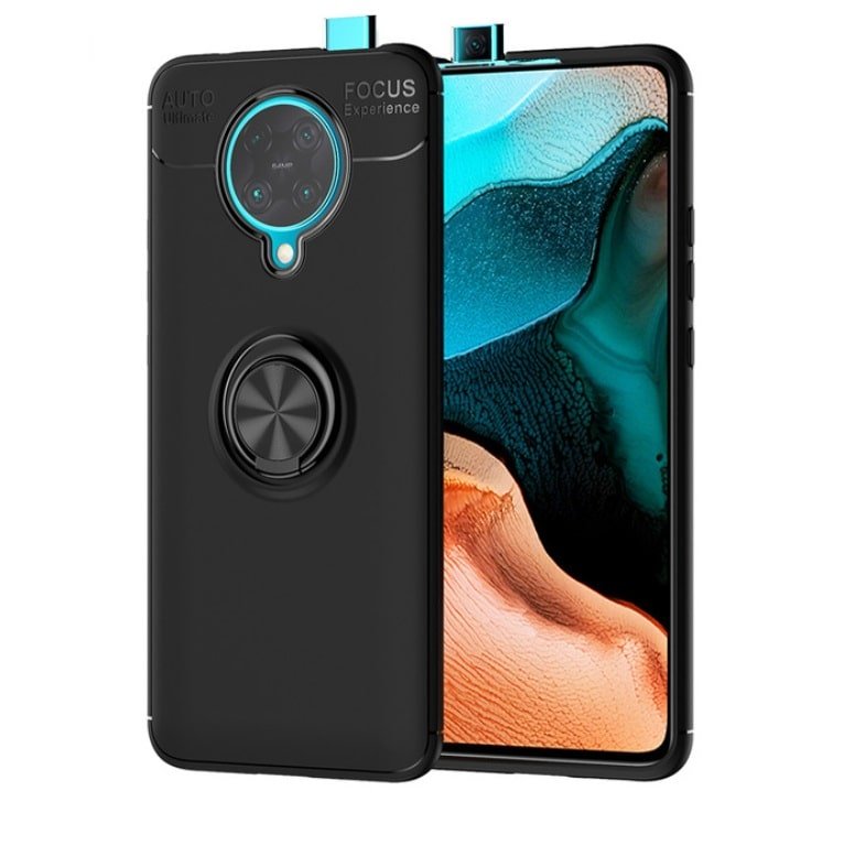 Funda Pocophone Poco F2 Pro Anillo y Magnetica Negra